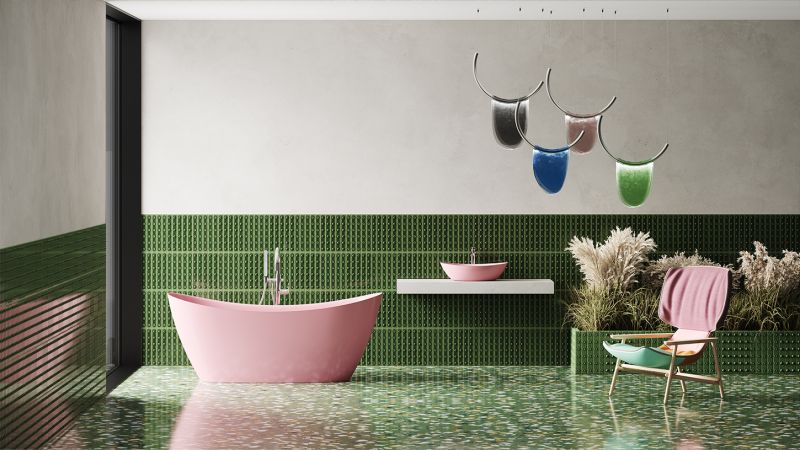 Ванна из искусственного камня Salini Noemi S-Sense 101811GRF 185x81см RAL полностью