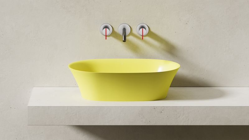 Накладная раковина Salini Mona S-Sense 110811GRF 60см RAL полностью