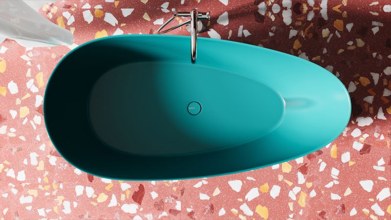 Ванна из искусственного камня Salini Paola In S-Stone 101611SMRF 160x77см RAL полностью