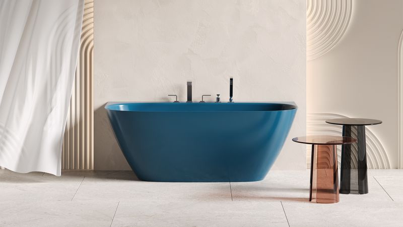 Ванна из искусственного камня Salini Sofia Wall S-Sense 102517GRF 160x80см RAL полностью