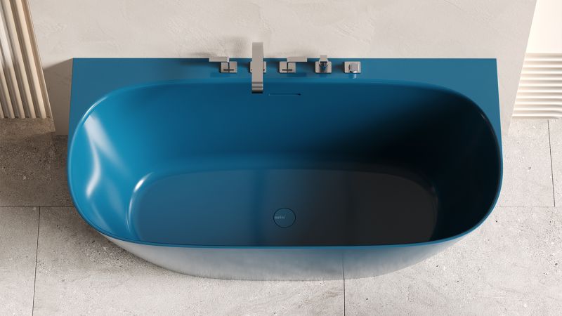 Ванна из искусственного камня Salini Sofia Wall S-Sense 102513GRF 180x85см RAL полностью