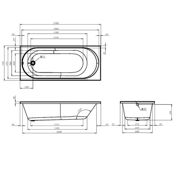 Ванна акриловая Am.Pm X-Joy W94A-175-075W-A 175x75 см белый Ванна акриловая Am.Pm X-Joy W94A-175-075W-A 175x75 см белый
