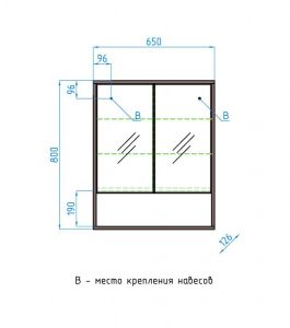 Зеркальный шкаф Style Line  Экзотик ЛС-00000397