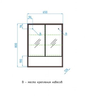 Зеркальный шкаф Style Line  Экзотик ЛС-00000397