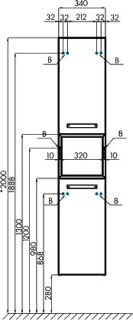 Полка Акватон Лофт Фабрик дуб эндгрейн 1A242703LTDU0