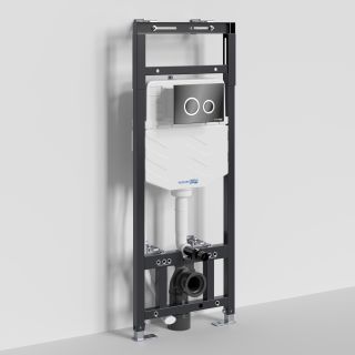 Система инсталляции для унитазов WasserKRAFT Alme 15TLT.010.ME.PB01 с кнопкой смыва