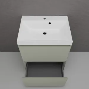 Тумба под раковину напольная Style Line Манхэттен ЛС-00002379 60 см олива