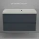 Тумба под раковину подвесная Style Line Манхэттен ЛС-00002357 100 см графит
