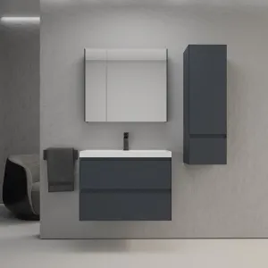 Тумба под раковину подвесная Style Line Манхэттен ЛС-00002366 60 см графит