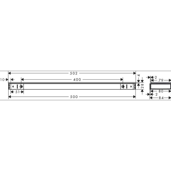 Полка  Hansgrohe Rainfinity 26844700