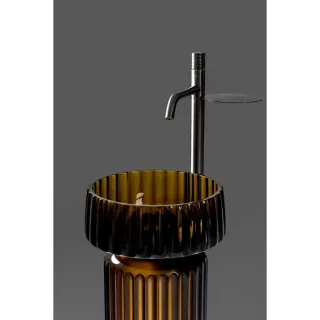 Раковина Boheme Glow Transparent Coffee 810-RIB-G-C 40x40 см накладная кофе
