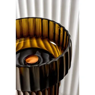 Раковина Boheme Glow Transparent Coffee 810-RIB-G-C 40x40 см накладная кофе