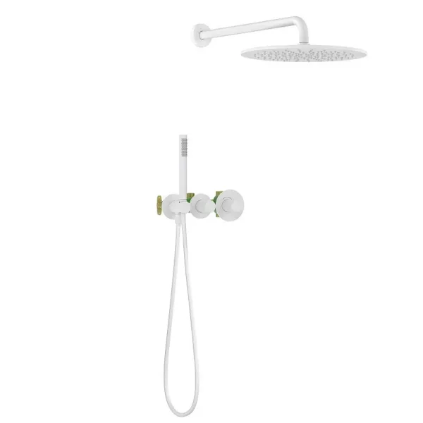 Душевой комплект Timo Saona SX-2359/16SM с термостатом белый матовый