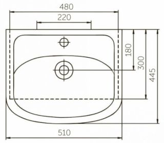 Мебельная раковина Rosa Уют 659 50см белый Мебельная раковина Rosa Уют 659 50см белый