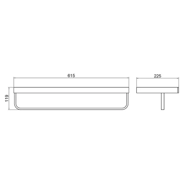 Полка для полотенец Timo Petruma 15258/18 чёрное золото