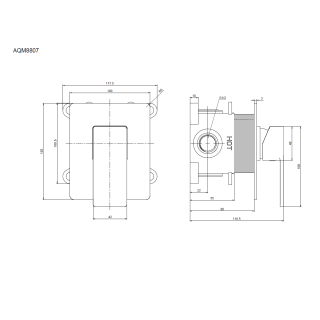 Встраиваемый смеситель на 1 источник AQUAme Savona AQM8807MB чёрный матовый