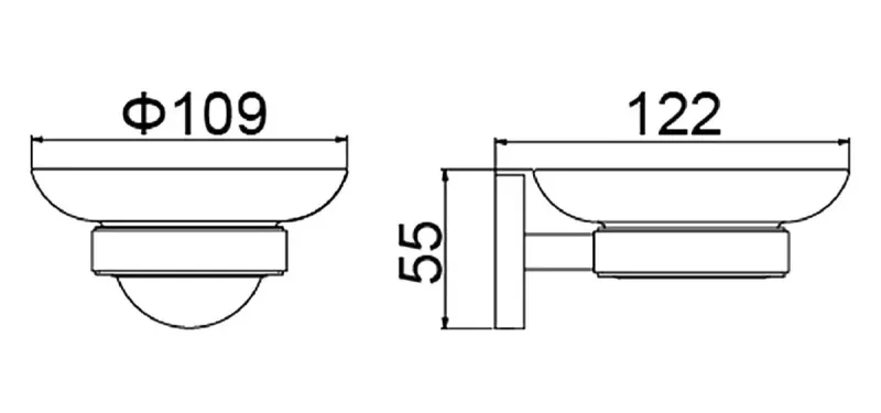 Мыльница Timo Saona 13021/13 никель матовый