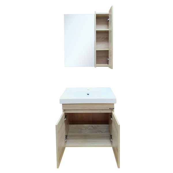 Comforty Тумба-умывальник "Рига-70" дуб сонома с раковиной Comforty 9335-70