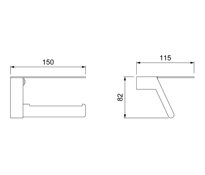 Бумагодержатель Timo Selene 17043/17 с полкой золото матовое