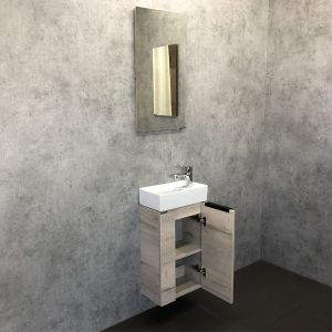 Comforty Зеркало-шкаф "Франкфурт-75" дуб шоколадно-коричневый