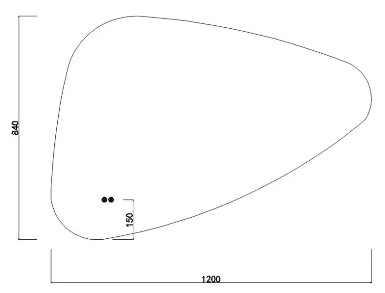 Зеркало с подсветкой Orans BC-4060-1200L 4060MRL 120 см с антизапотеванием и сенсорным включением