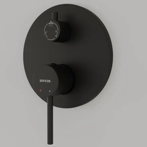 Душевая система Sancos Select SC3004MB чёрный матовый