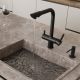 Смеситель для кухни WasserKRAFT A8367 под фильтр чёрный матовый