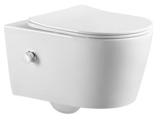 Подвесной унитаз Art&Max Zoe безободковый белый AM9322C1CHR Подвесной унитаз Art&Max Zoe безободковый белый AM9322C1CHR