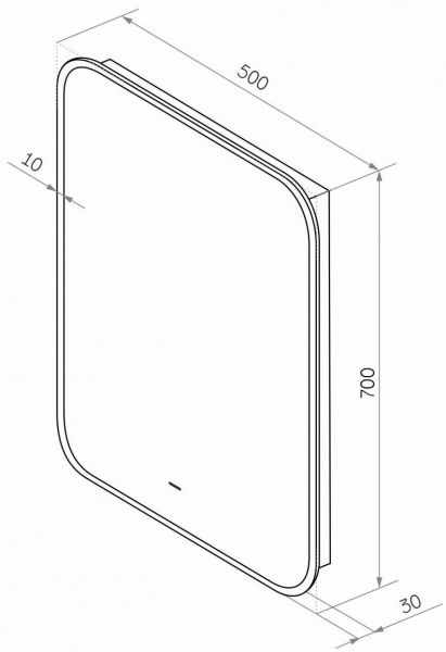 Зеркало с подсветкой Art&Max Siena 50x70см AM-Sie-500-700-DS-F