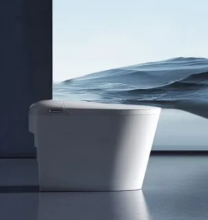 Унитаз напольный SantiLine SL-5036 белый электронный