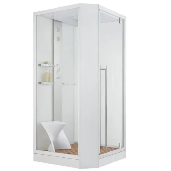 Душевая кабина Orans Diamond SR-89101LS 89101LWLH 100x100 см профиль белый стекло прозрачное