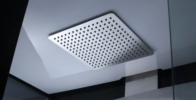 Душевая кабина Orans SR-89101RS 89101RBLH 100x100 см профиль чёрный стекло прозрачное