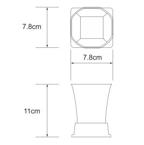 Стакан для зубных щеток WasserKRAFT Amper K-5428B