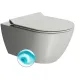 GSI Pura Унитаз подвесной 55x36 см безободковый, смыв swirlflush, с крепежом, цвет: cenere opaco 8815FR217