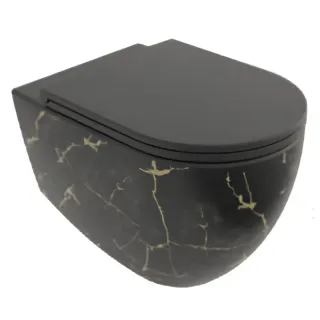 Подвесной унитаз Isvea Infinity 10NF02001-2N-MRM безободковый чёрный матовый Подвесной унитаз Isvea Infinity 10NF02001-2N-MRM безободковый чёрный матовый