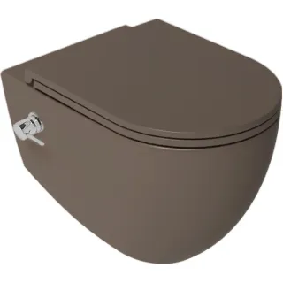 Подвесной унитаз Isvea Infinity10NFS1005I-2H безободковый с функцией биде коричневый матовый Подвесной унитаз Isvea Infinity10NFS1005I-2H безободковый с функцией биде коричневый матовый