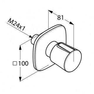 Переключатель на два положения Kludi Ambienta для душа хром 538470575 Переключатель на два положения Kludi Ambienta для душа хром 538470575