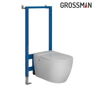 Комплект Grossman 2 в 1: инсталляция 901.K31.01.000 унитаз GR-5502 impuls