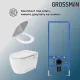 Комплект Grossman 2 в 1: инсталляция 901.K31.01.000 унитаз GR-5502 impuls