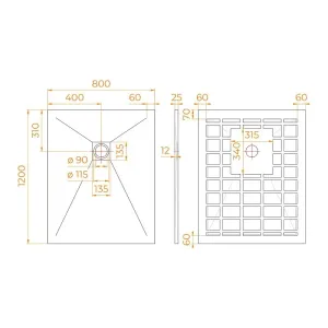 Душевой поддон RGW STONE TRAY-W 14152812-01-11 80x120 см белый