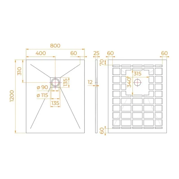 Душевой поддон RGW STONE TRAY-W 14152812-01-11 80x120 см белый