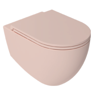 Подвесной унитаз Isvea Infinity 10NF02001SV-2S безободковый крышка микролифт лососевый Подвесной унитаз Isvea Infinity 10NF02001SV-2S безободковый крышка микролифт лососевый