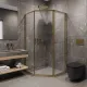 Душевой уголок Timo T34R 100x100 см правый золото матовое Душевой уголок Timo T34R 100x100 см правый золото матовое
