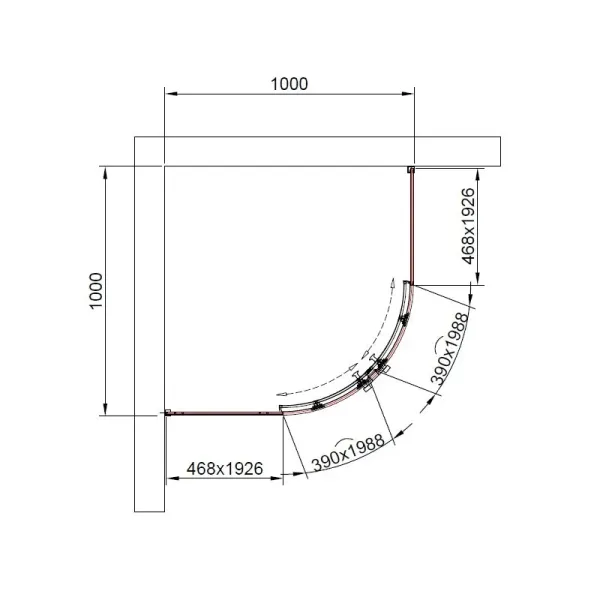 Душевой уголок Timo T43 100x100 см никель Душевой уголок Timo T43 100x100 см никель