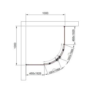 Душевой уголок Timo T45 100x100 см золото матовое