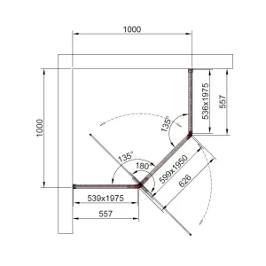 Душевой уголок Timo T67 100x100 см никель