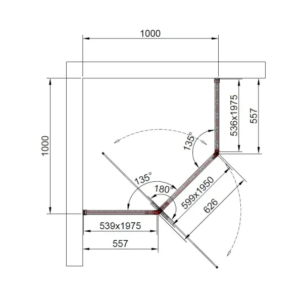Душевой уголок Timo T67 100x100 см никель Душевой уголок Timo T67 100x100 см никель