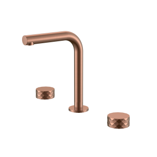 Смеситель для раковины Boheme на столешницу STICK DIAMOND на 3 отв. COPPER BRUSHED брашированное золото