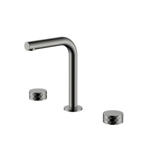 Встраиваемый смеситель для раковины Boheme Stick Diamond 152-GM оружейная сталь
