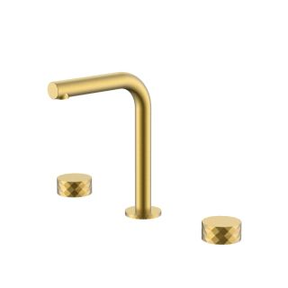 Смеситель для раковины Boheme на столешницу STICK DIAMOND на 3 отв. Matt Gold матовое золото